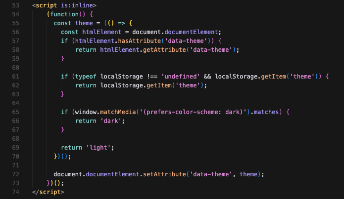 Screenshot of data-theme colorswitcher logic