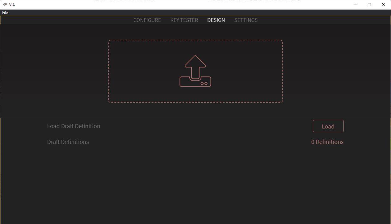 Screenshot of the keyboard managing software VIA