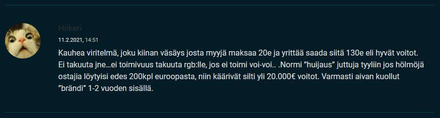 Glorious io-tech hate comment