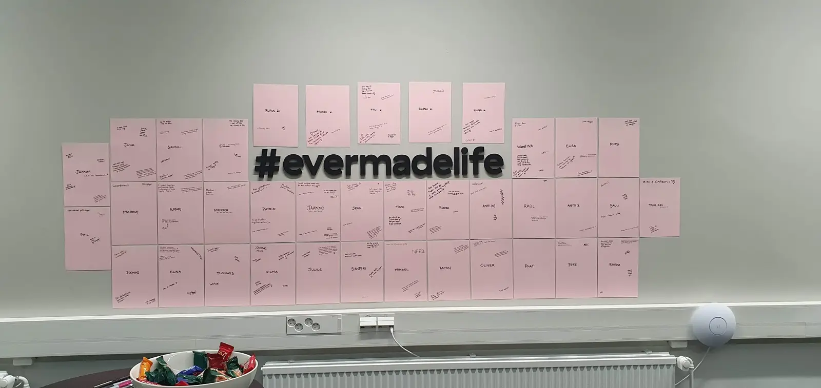 Evermades valentines day wall