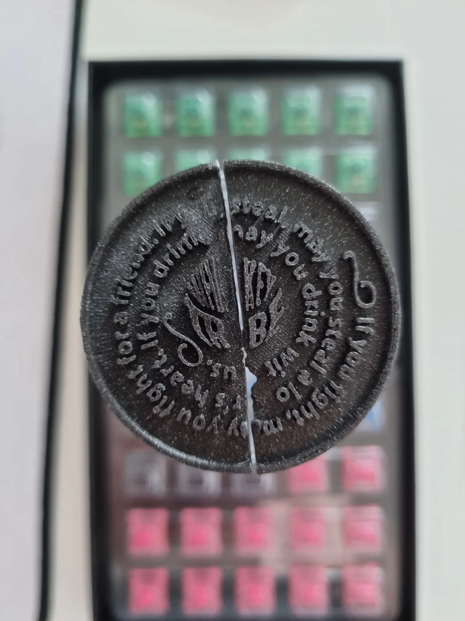 First 3D-printed prototype of the DIY challenge coin