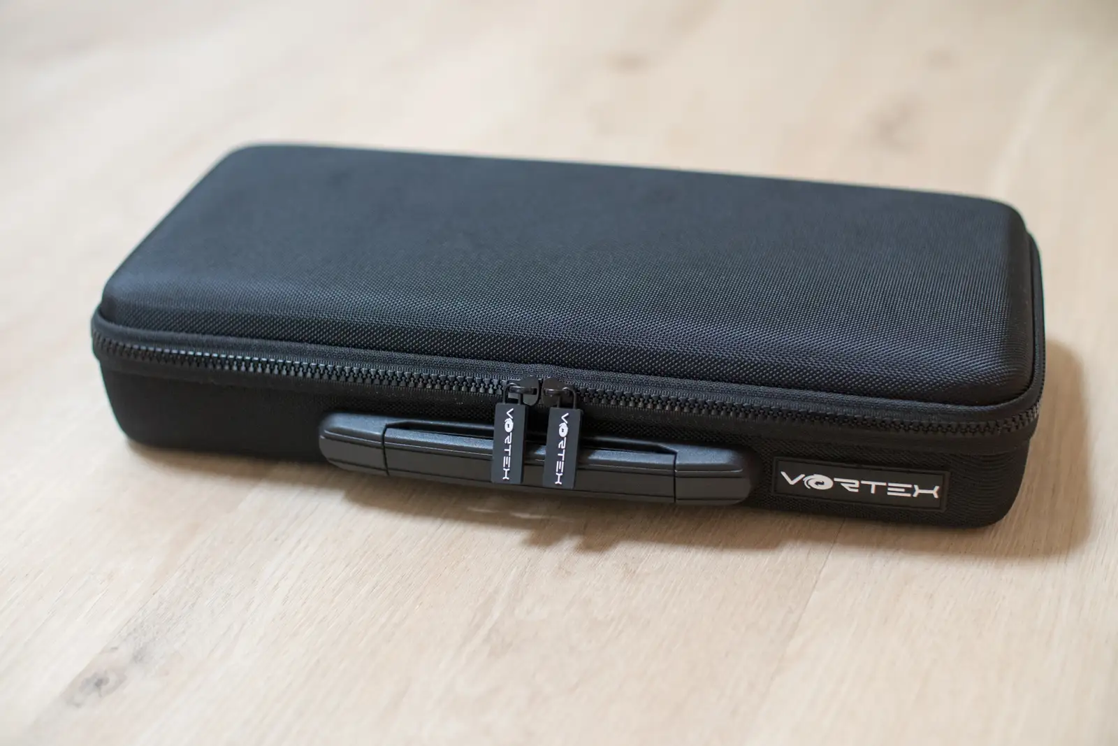 The included carrying case