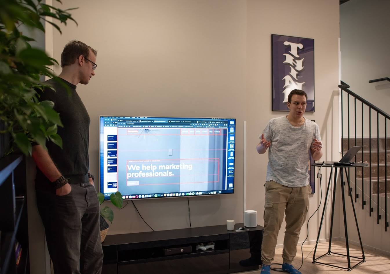 Doing a workshop for non-tech colleagues about how websites actually work together with the Evermade CTO Jaakko