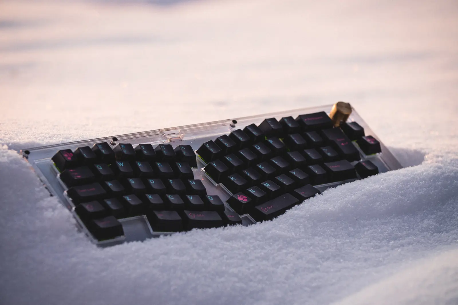 Neito keyboard in the snow