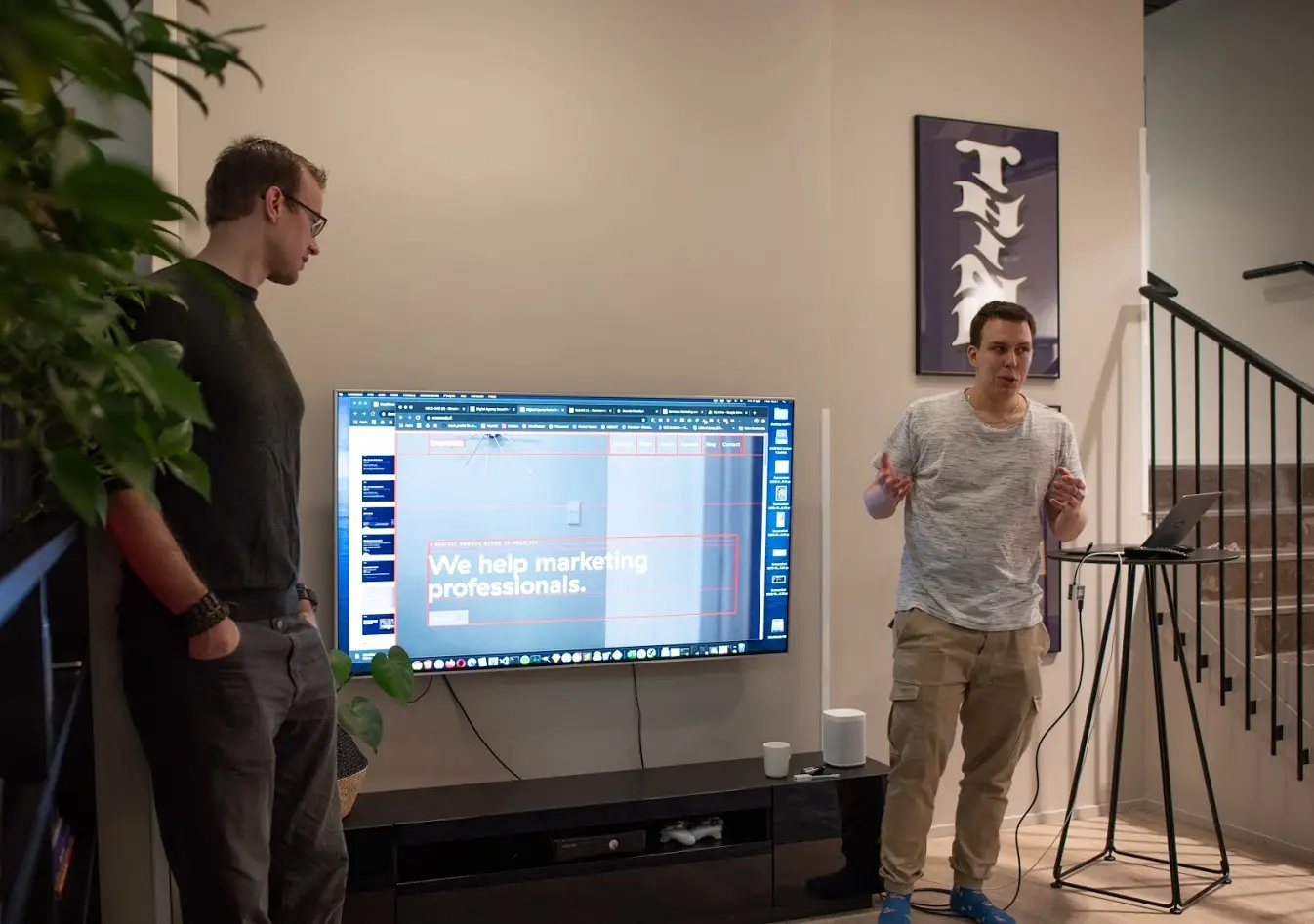 Doing a workshop for non-tech colleagues about how websites actually work together with the Evermade CTO Jaakko