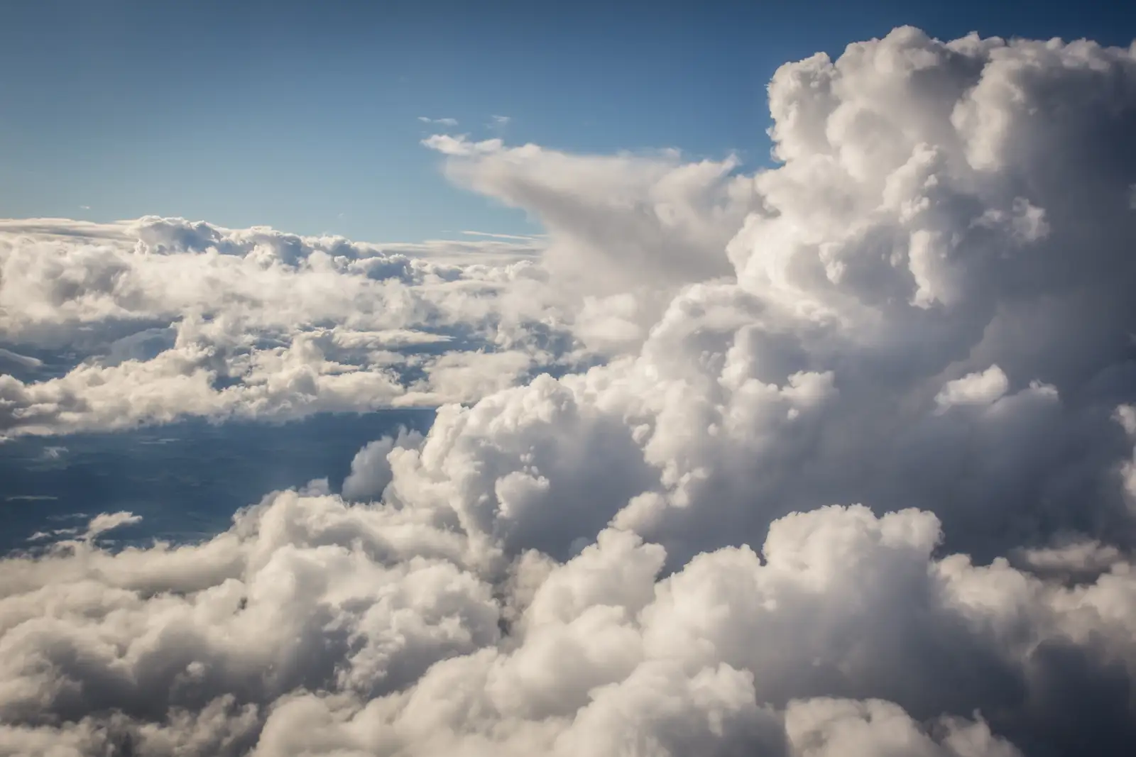 Clouds seen from a airplane window