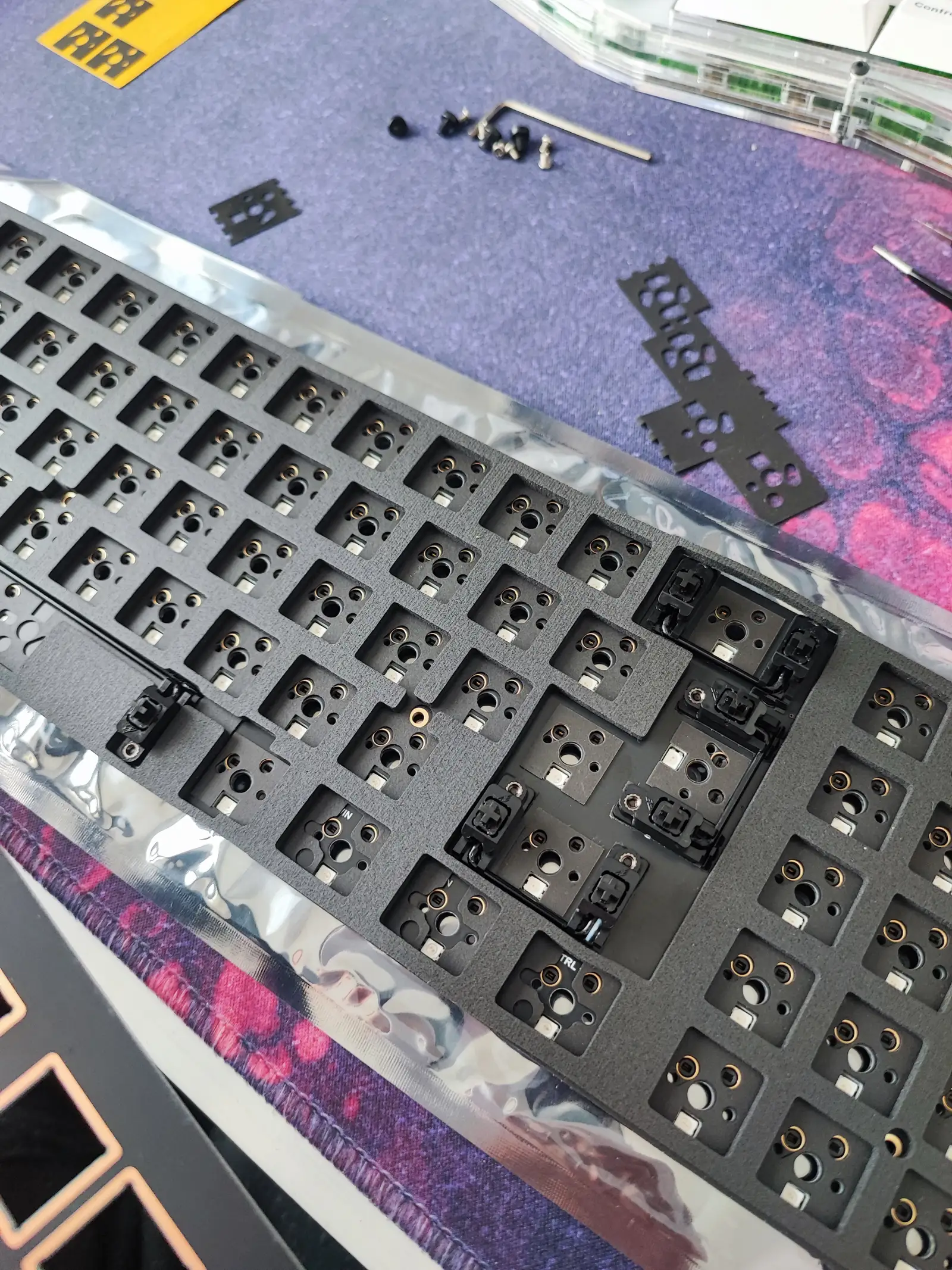 Foam between the PCB and plate