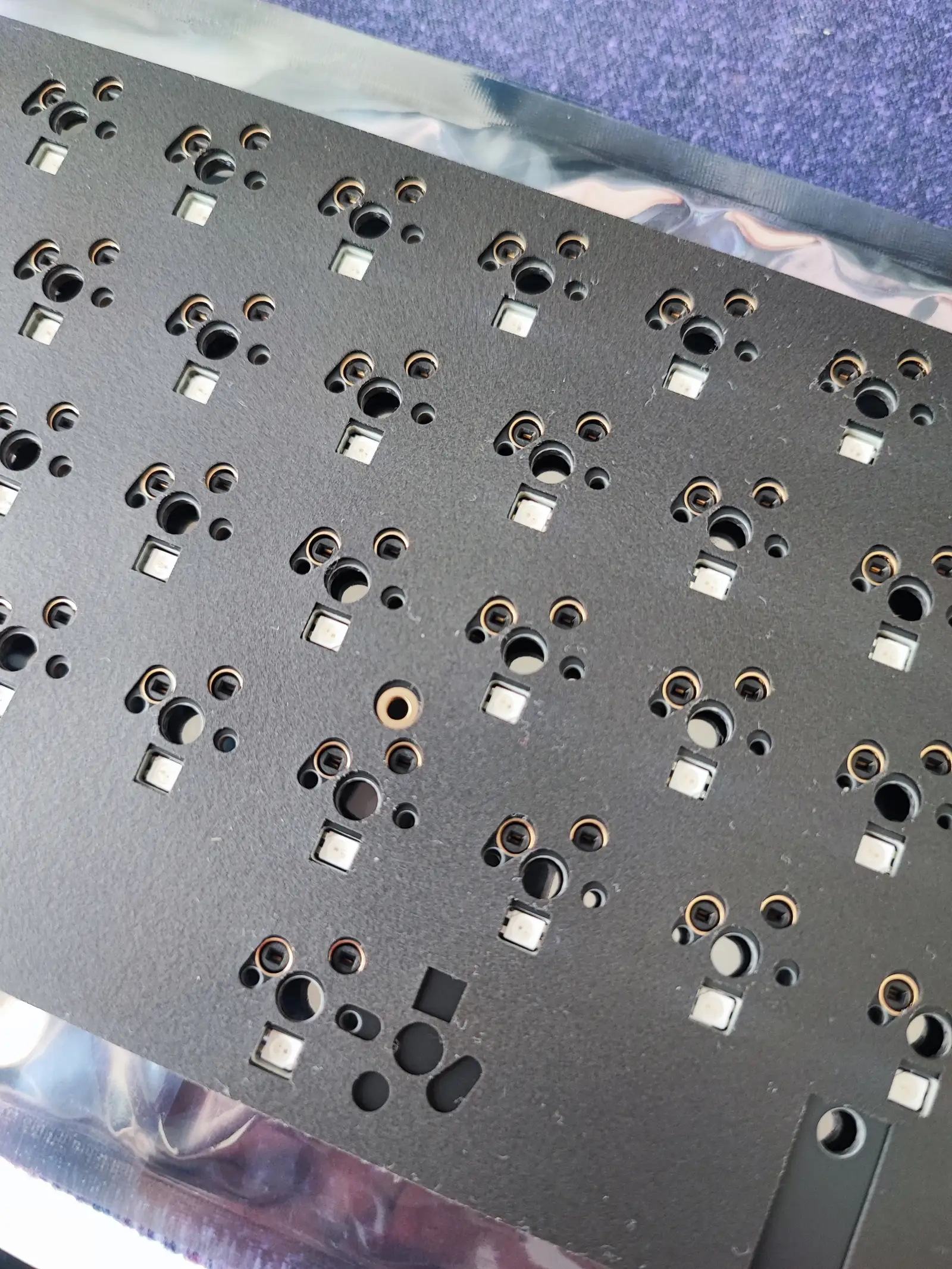 A closeup of the switch cushion mat