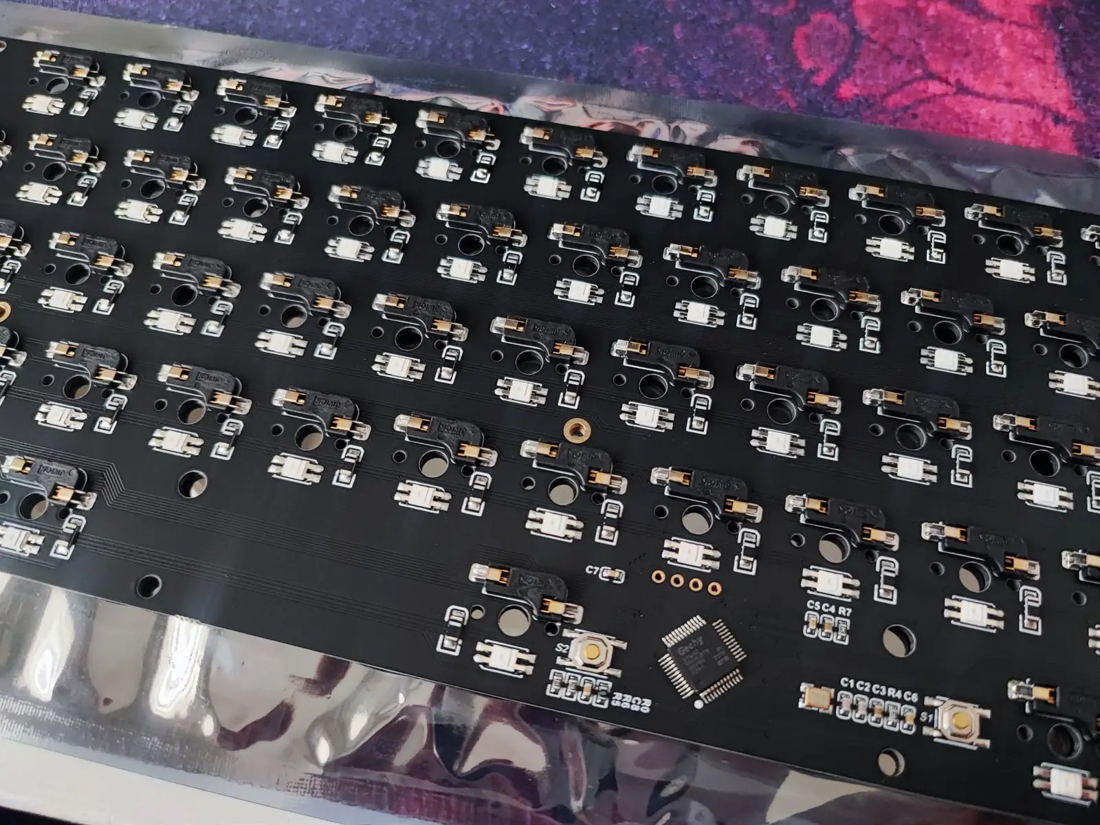 View of the backside of the main PCB