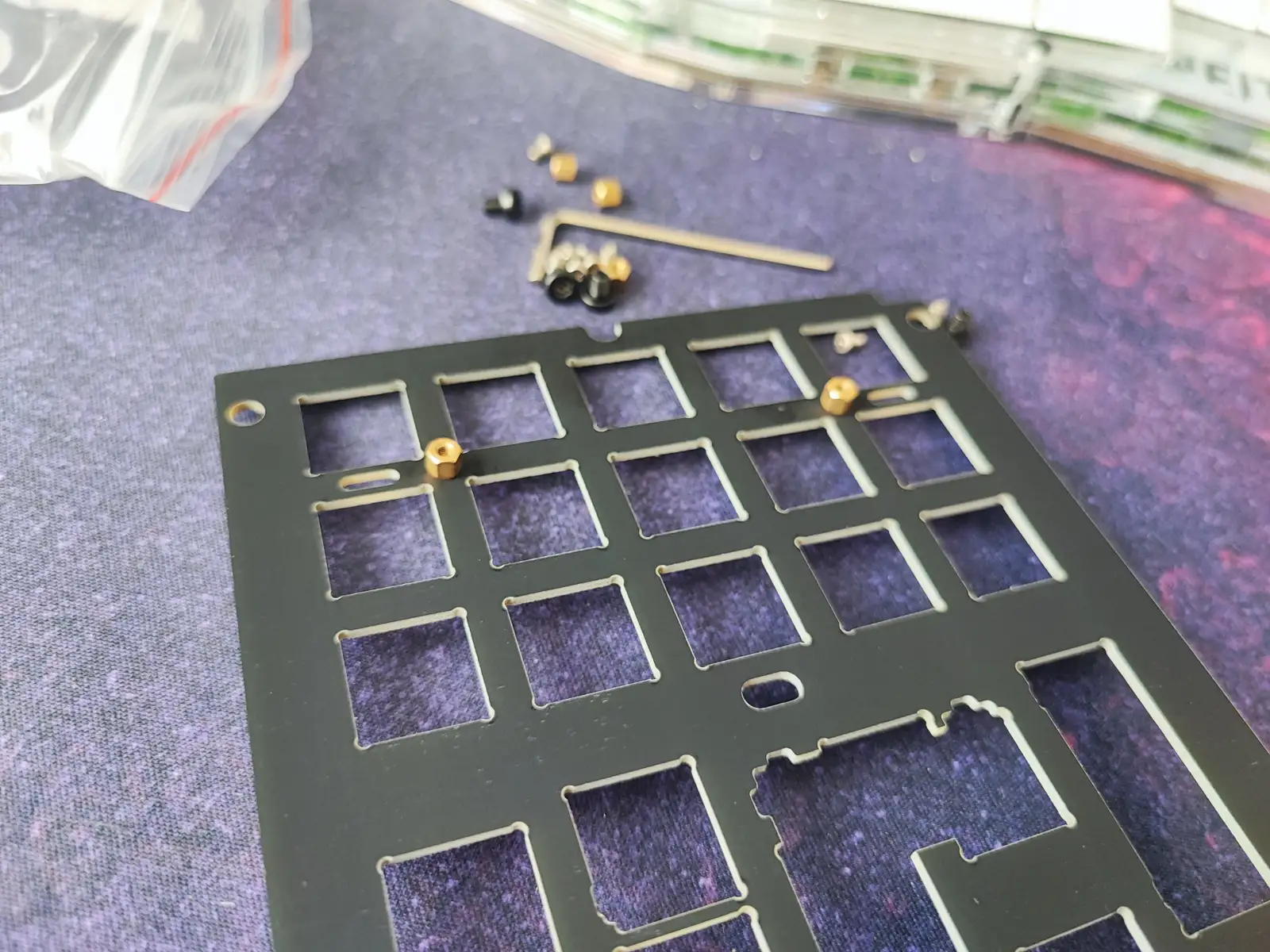 Standoffs installed in the plate