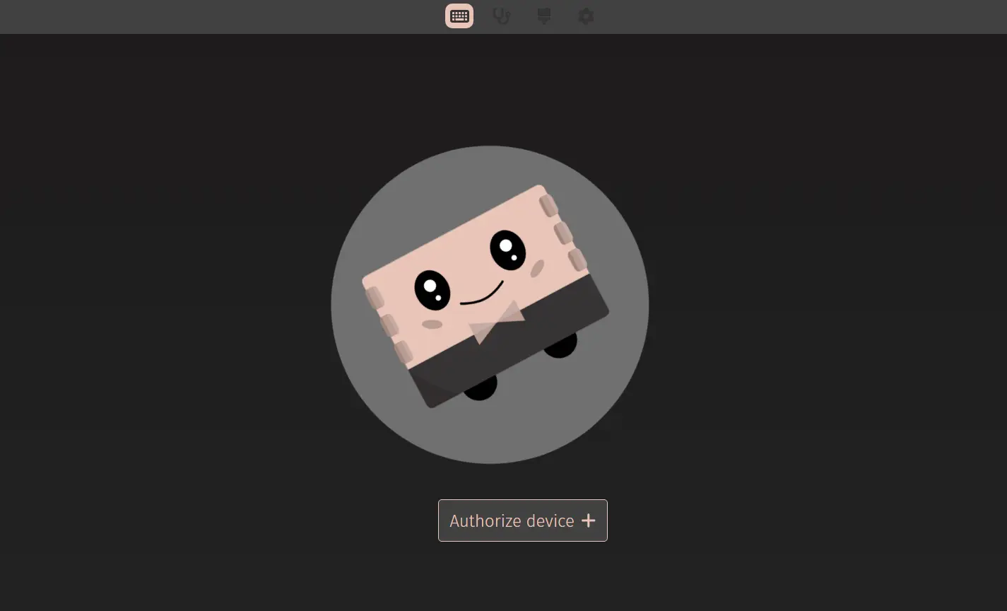 VIA software loading screen