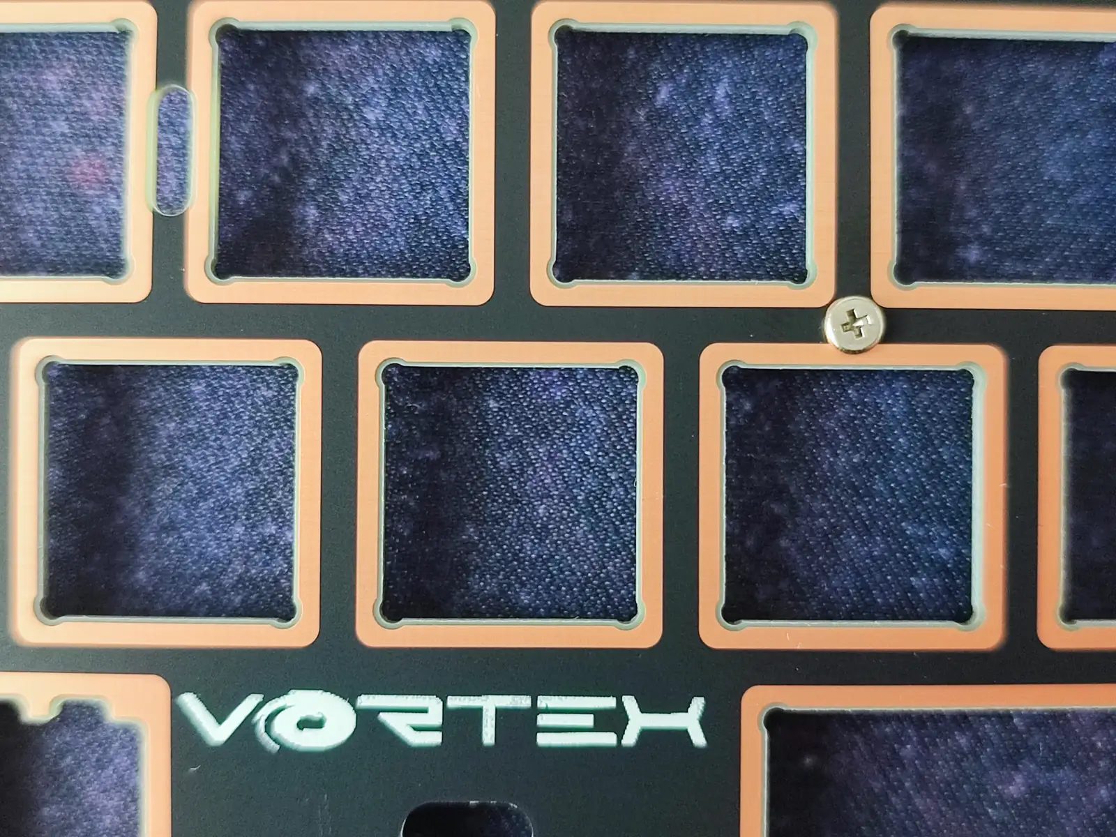 Vortex logo on the plate