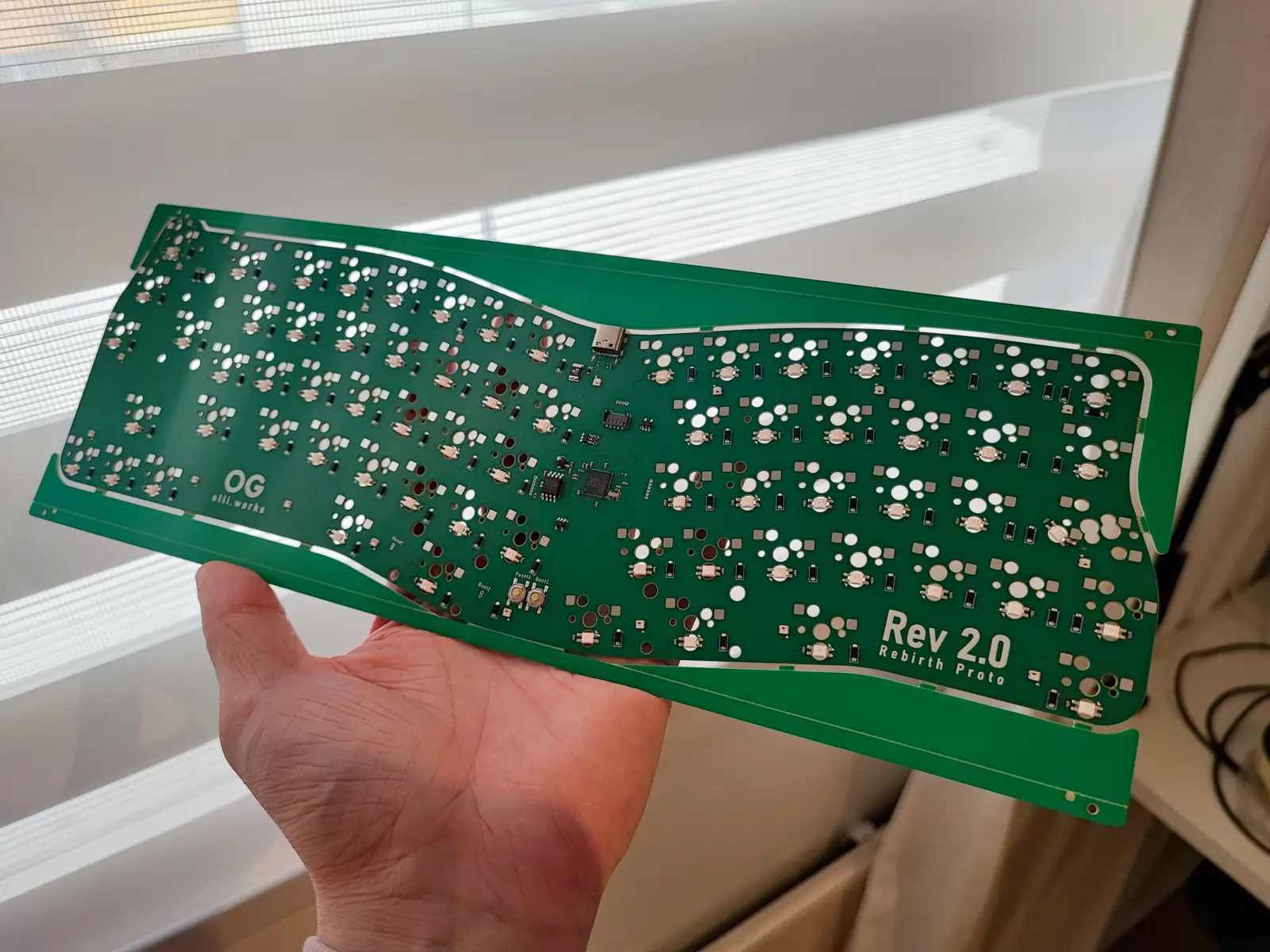 Neito Rev. 2 prototype PCB based on RP2040