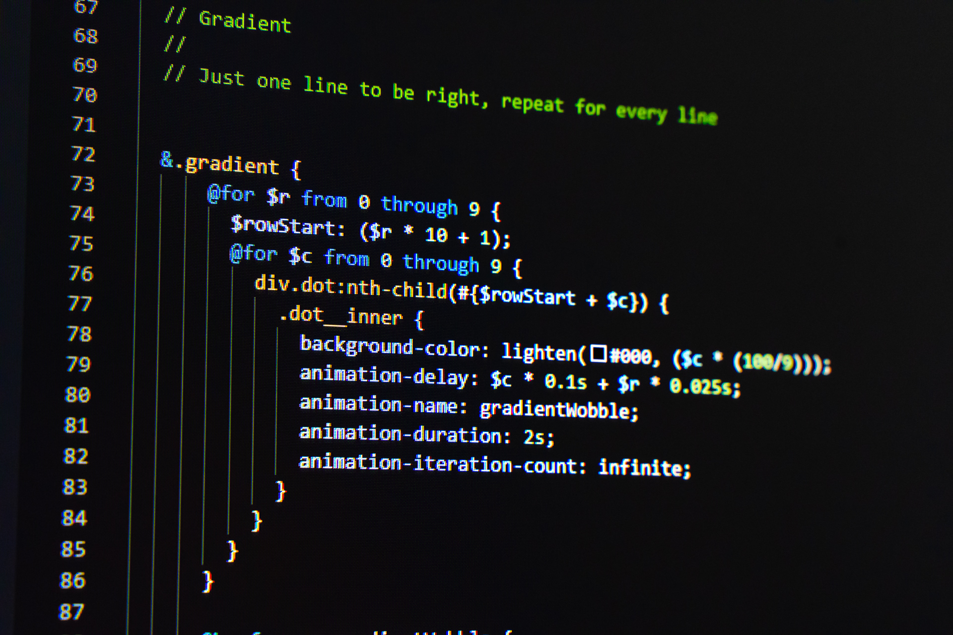 Animating matrix of items with just CSS | olli.works